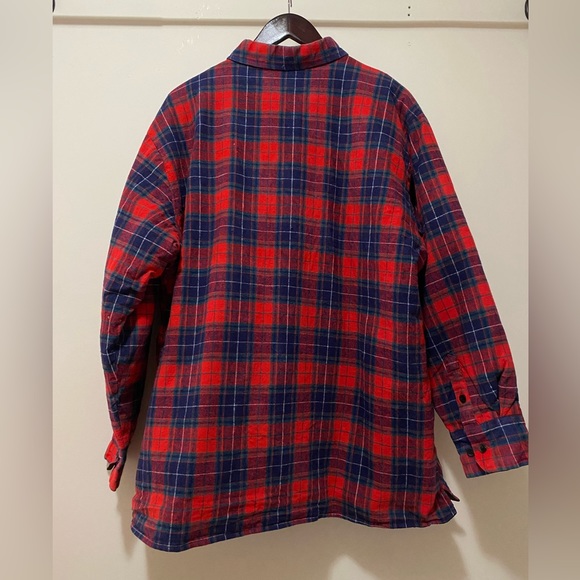 Vintage Men’s Flannel Plaid Shirt Quilted Lining - Picture 5 of 6